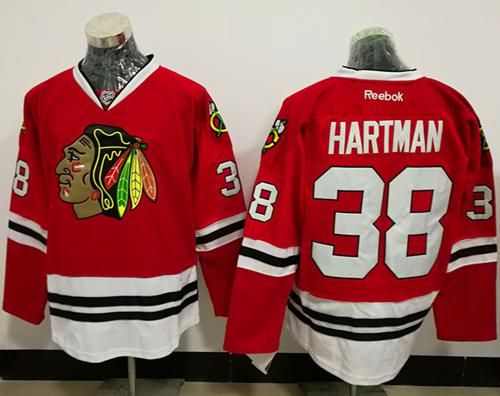 Blackhawks #38 Ryan Hartman Red Stitched NHL Jersey